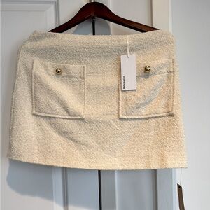 Reformation Aurelia Tweed Mini Skirt NWT